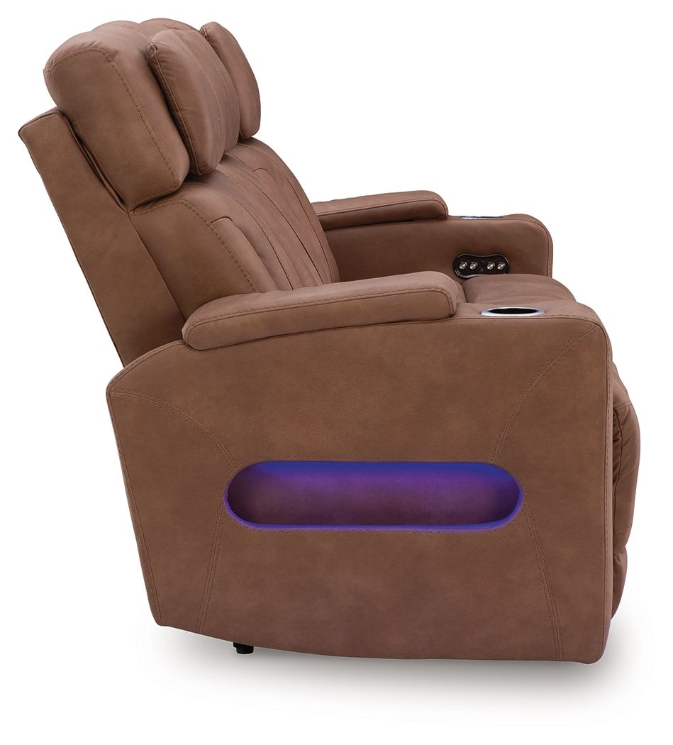Clean-Slate - Power Reclining Sofa / Adj Headrest - Caramel