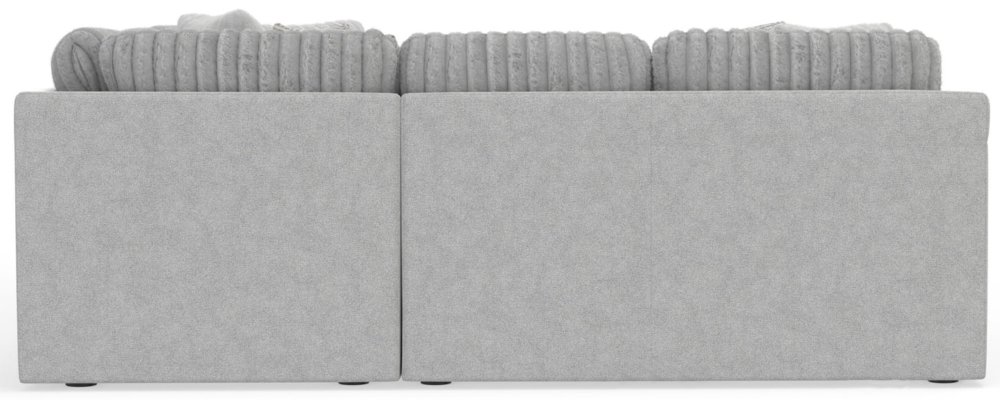 Logan - Upholstered Sectional With Comfort Coil Seating And Accent Pillows Included