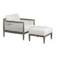 Borneo - Cushion Outdoor Ottoman - White