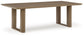 Serene Bay - Rectangular Dining Table With Umbrella Option - Dark Brown