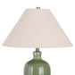 "Verdant Elegance" Ceramic Table Lamp (Set of 2) - Sage Green / Asb