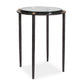 Kennington - Round Glass Accent Table - Black / Brass / Bronze