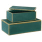 Karis - Boxes (Set of 2) - Emerald Green