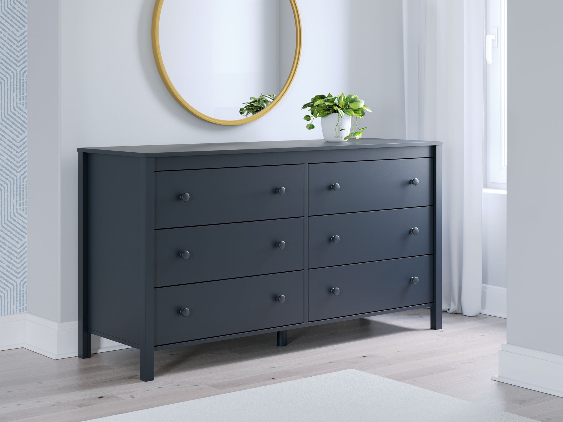 Simmenfort - Six Drawer Dresser - Navy Blue Bedroom Store and More Simmenfort - Six Drawer Dresser - Navy Blue Bedroom Store and More