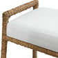 Araiza - Fabric Bench - Brown / White
