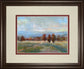River Run By Louis Bourne - Framed Print Wall Art - Light Blue