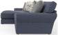 Cape May - Sofa Chaise With Comfort Coil Seating And 5 Accent Pillows Included