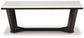 Fostead - Rectangular Cocktail Table - White / Espresso