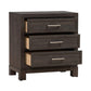 Modern Edge - Nightstand With Charging Station - Brown