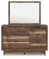 Chirason - Dresser And Mirror - Brown
