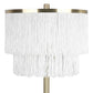"Tassel Elegance II" Metal Table Lamp (Set of 2) - Soft Gold / White