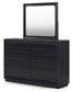 Londer - Dresser And Mirror - Black