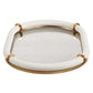 Cyprus - Leather Oval Tray - White