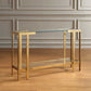 Kendrick - Glass Console Table - Gold