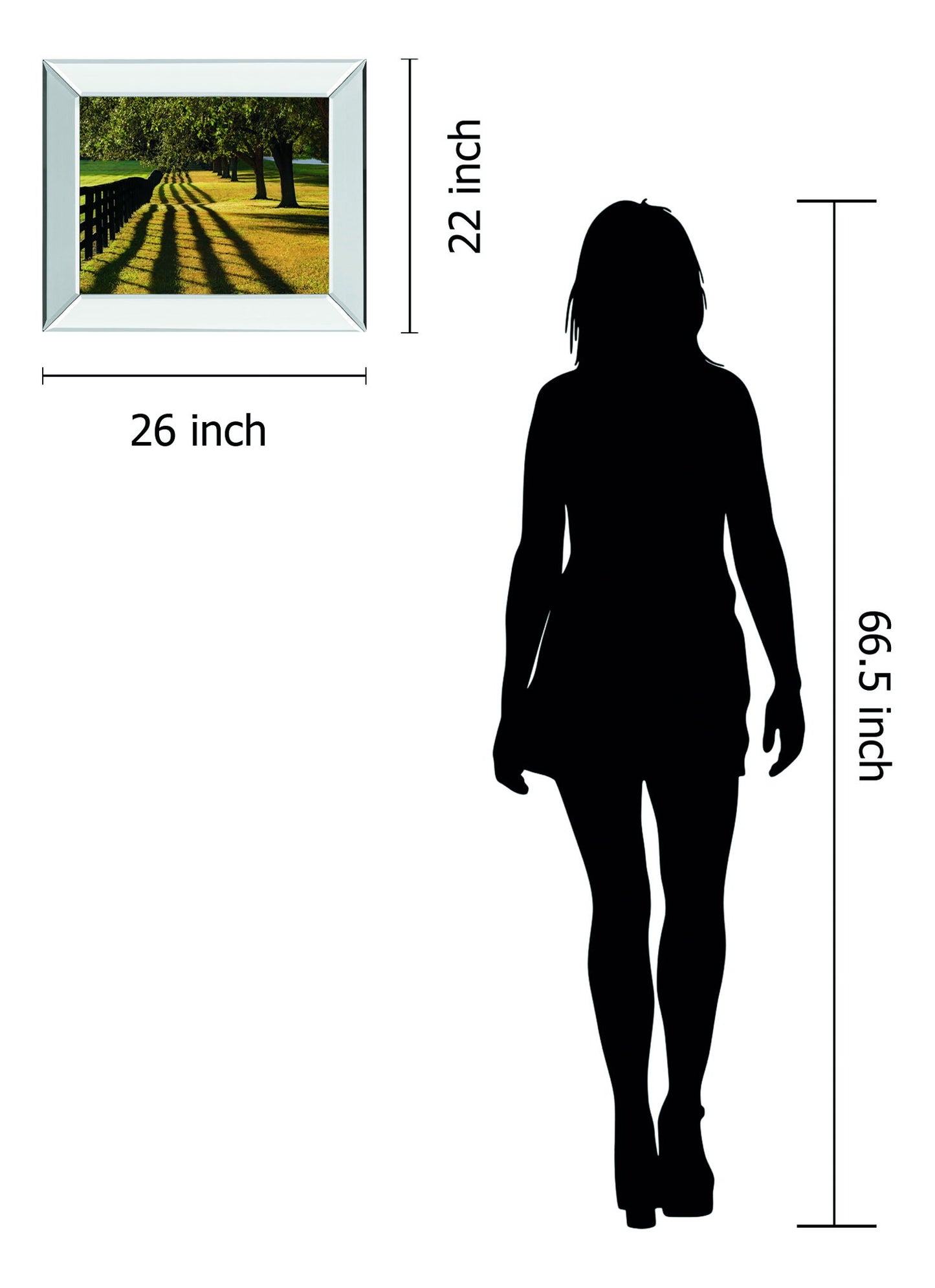 Chasing Shadows By Mike Jones Mirror Framed Print Wall Art - Green