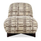Evans - Modern Armless Accent Chair - Beige / Brown