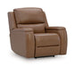 5Z-Syran - Power Recliner With Adjustable Headrest - Caramel