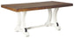 Valebeck - Rectangular Dining Room Table - White / Brown