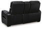 Boyington - 2 Pc. - Power Reclining Sofa And Loveseat - Black