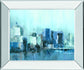 Citlylines By Jones, Cy - Mirror Framed Print Wall Art - Blue