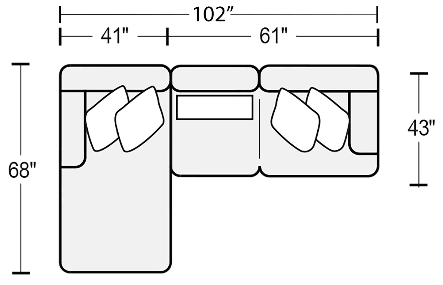 Titan - Sectional With Comfort Coil Seating And Accent Pillows Included