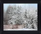 Silent Frosted Grove - 28" x 34" Framed Wall Art - Dark Gray