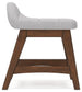 Lyncott - Home Office Desk Chair - Light Gray / Brown