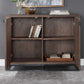 Evros - Reclaimed Wood 2 Door Cabinet - Dark Brown