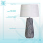 "Textured Elegance" Ceramic Table Lamp (Set of 2) - Gray