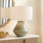 Natrone - Table Lamp - Brown,Gray,Green
