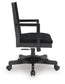 Wildenauer - 4 Pc. - Home Office Desk And Return, Swivel Desk Chair, Bookcase - Brown / Black