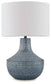 Schylarmont - Metal Table Lamp - Antique Gray / White