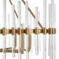 Crystal - Stick 8 Light Chandelier - Brass