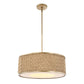 Pinchot - 4 Light Rattan Drum Pendant - Brown