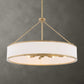 Algiers - 8 Light Drum Pendant - Gold / White