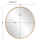 Junius - Large Round Mirror - Gold