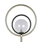 "Eclipse Aura" Metal Floor Lamp - Matte Black / Soft Gold / Clear