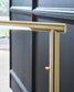 Santiford - Metal Floor Lamp - Gold Finish / White