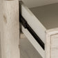 Farmhouse Reimagined - End Table With Basket - Antique White / Chestnut Tops