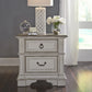 Abbey Park - 2 Drawer Nightstand With Charging Station - Antique White