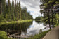 Peaceful River View By Piddix (Framed Small) - Green