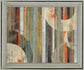 Retro Zenith - 28" x 34" Framed Wall Art - Light Brown