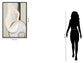 Ivory Contour I Hand-Painted LED Canvas In Frame - Ivory / Cream
