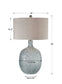 Oceaonna - Glass Table Lamp - Light Blue