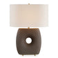 Geno - Concentric Ribbed Table Lamp - Brown