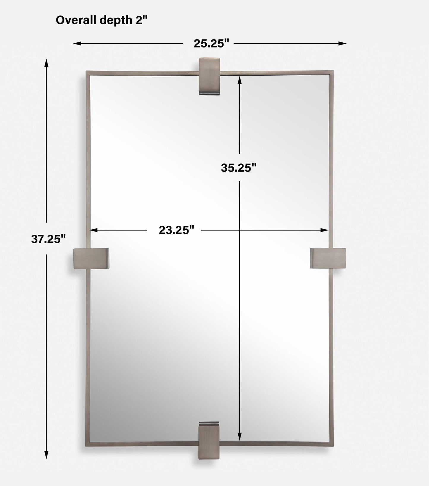 Bateau - Modern Mirror - Gray