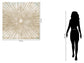 Floating Tempered Glass With Foil Shiny - Beige