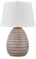 Darrich - Metal Table Lamp - Beige / White