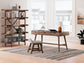 Lyncott - 3 Pc. - Home Office Desk, Chair, Bookcase - Brown