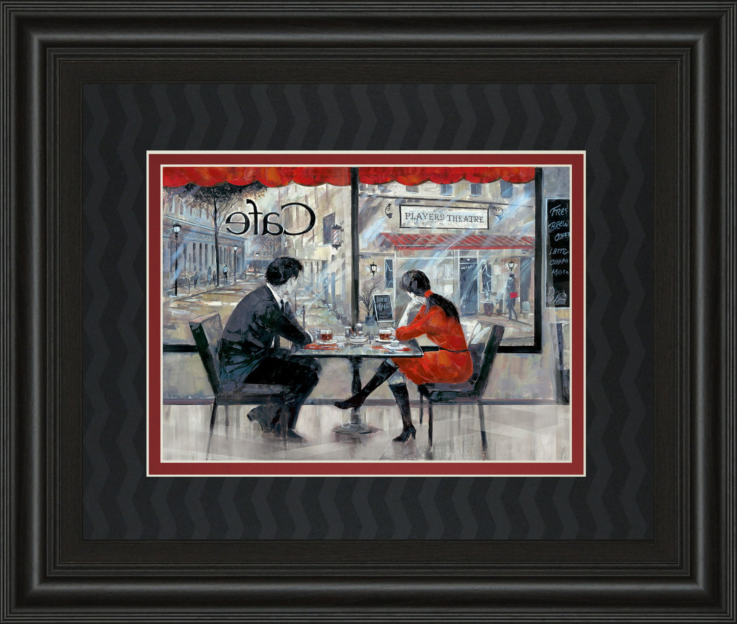 Player's Theatre By Ruanne Manning - Framed Print Wall Art - Dark Gray